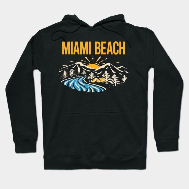 Nature Landscape Miami Beach Hoodie by rosenbaumquinton52